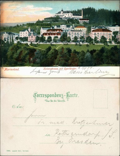 Ansichtskarte marienbad - ansichtskarte,