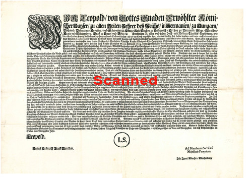 Leopold kaiserliches patent - kaiserliches,